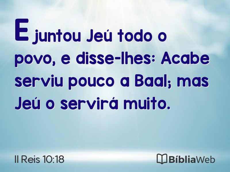 II Reis 10:18 em imagem para compartilhar