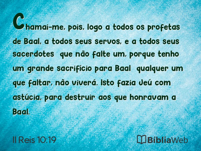 II Reis 10:19 em imagem para compartilhar