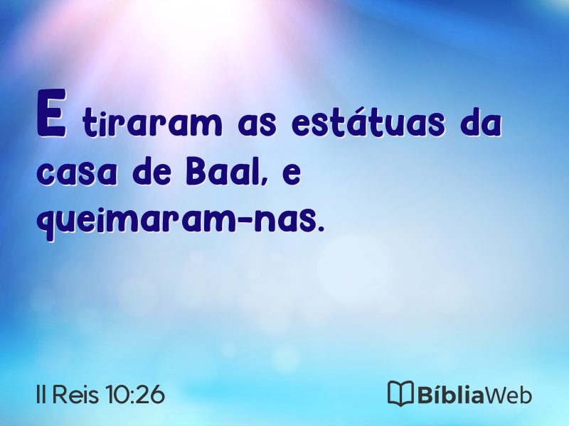 II Reis 10:26 em imagem para compartilhar