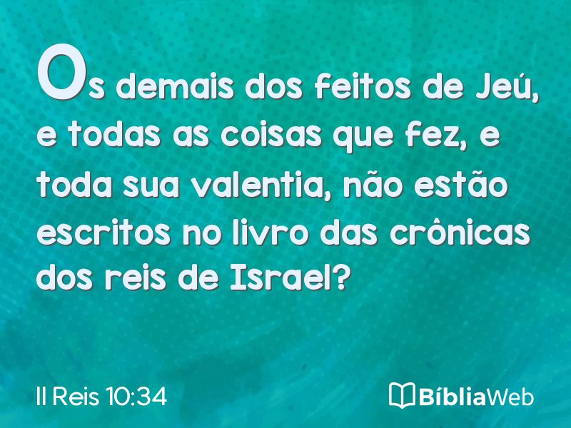 II Reis 10:34 em imagem para compartilhar