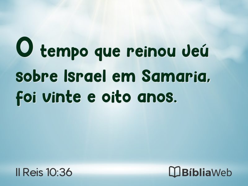 II Reis 10:36 em imagem para compartilhar