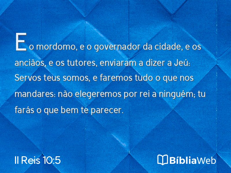 II Reis 10:5 em imagem para compartilhar