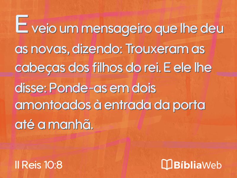 II Reis 10:8 em imagem para compartilhar