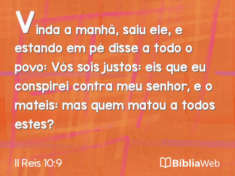 II Reis 10:9 em imagem para compartilhar
