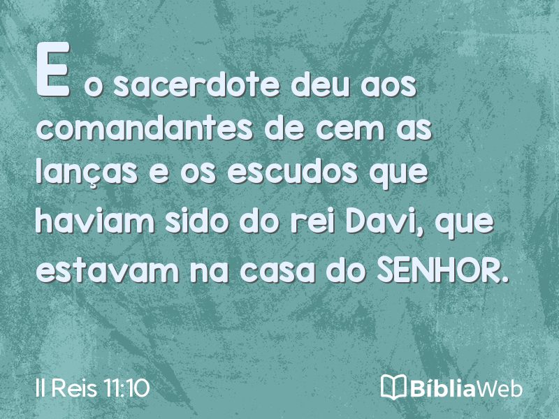 II Reis 11:10 em imagem para compartilhar