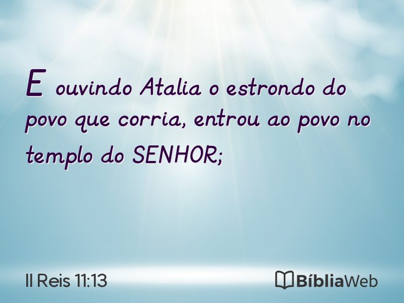 II Reis 11:13 em imagem para compartilhar