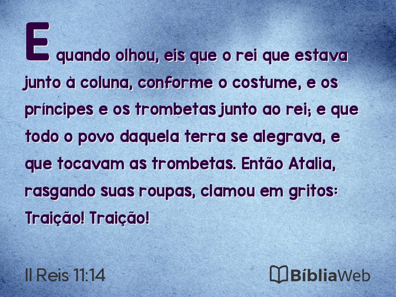 II Reis 11:14 em imagem para compartilhar