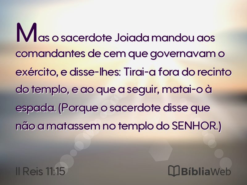 II Reis 11:15 em imagem para compartilhar