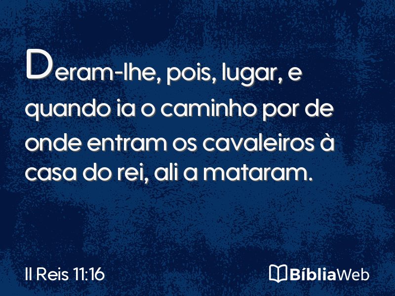 II Reis 11:16 em imagem para compartilhar