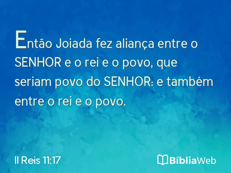 II Reis 11:17 em imagem para compartilhar
