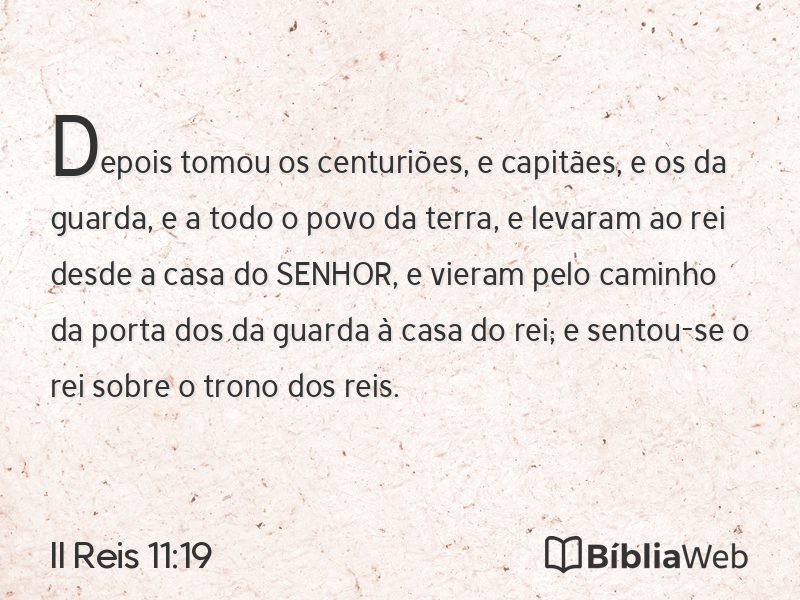 II Reis 11:19 em imagem para compartilhar