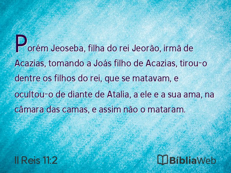 II Reis 11:2 em imagem para compartilhar