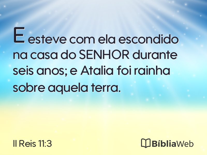 II Reis 11:3 em imagem para compartilhar