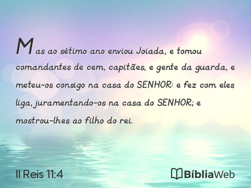 II Reis 11:4 em imagem para compartilhar