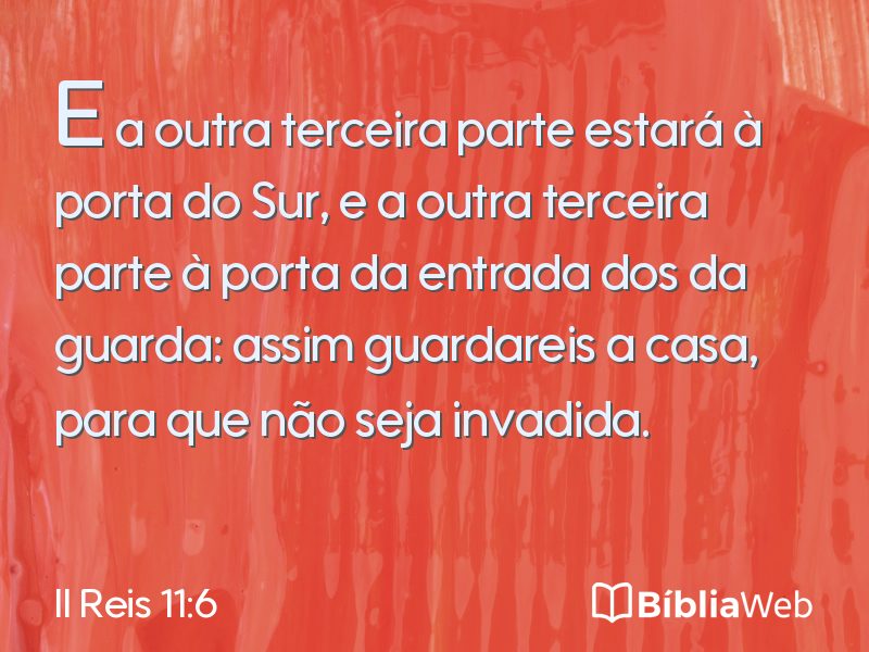 II Reis 11:6 em imagem para compartilhar