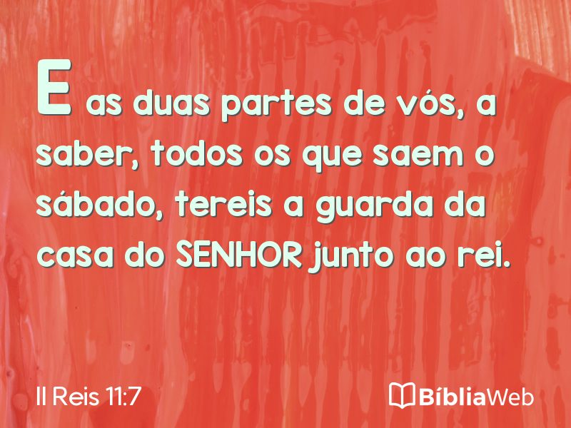 II Reis 11:7 em imagem para compartilhar