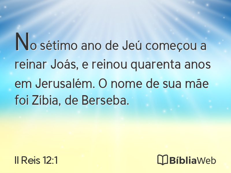 II Reis 12:1 em imagem para compartilhar