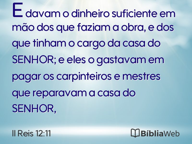 II Reis 12:11 em imagem para compartilhar