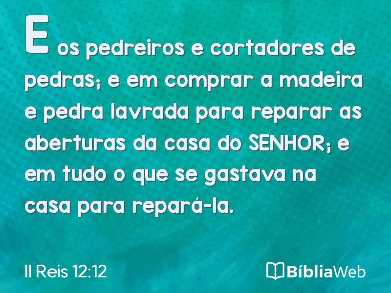 II Reis 12:12 em imagem para compartilhar