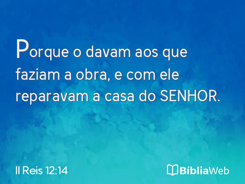 II Reis 12:14 em imagem para compartilhar