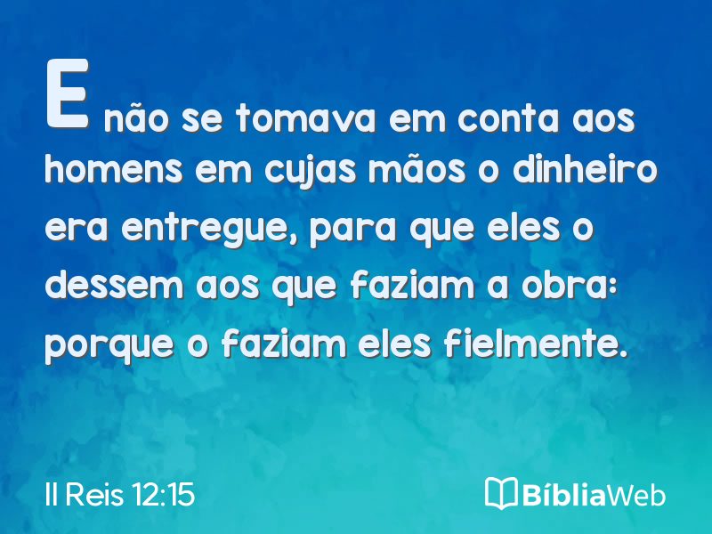 II Reis 12:15 em imagem para compartilhar