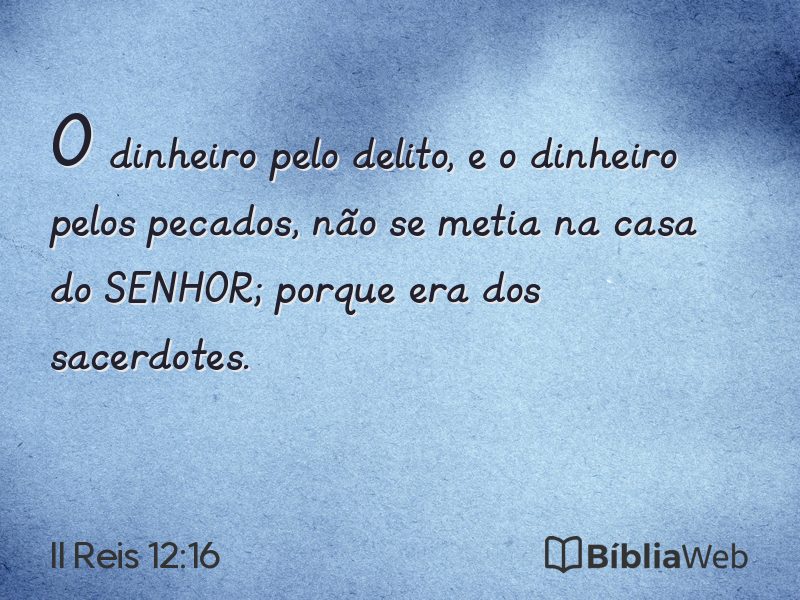 II Reis 12:16 em imagem para compartilhar