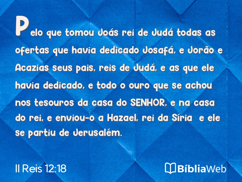 II Reis 12:18 em imagem para compartilhar
