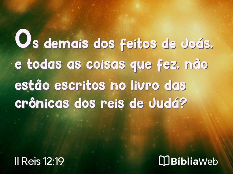 II Reis 12:19 em imagem para compartilhar