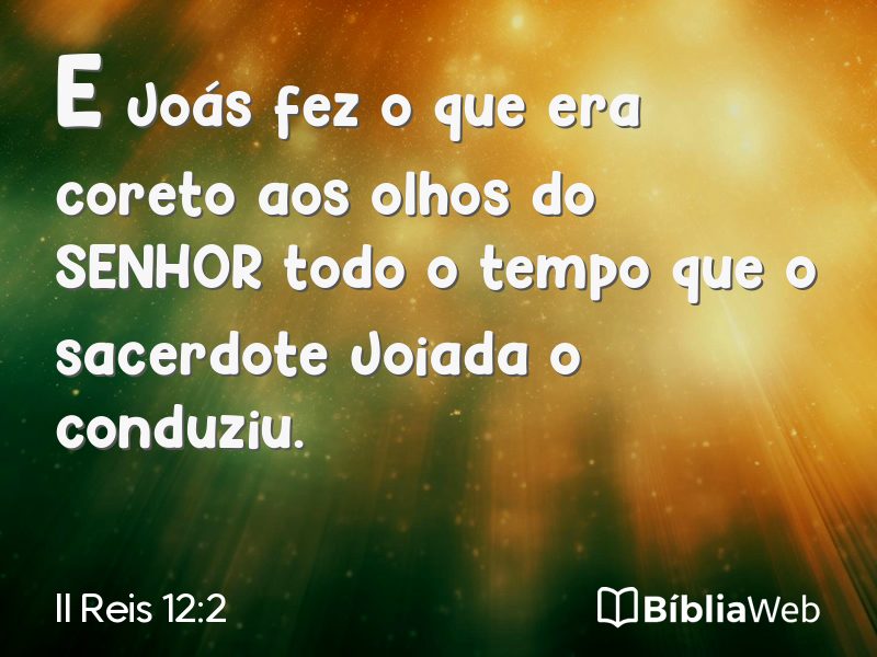 II Reis 12:2 em imagem para compartilhar