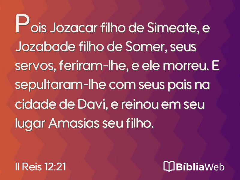 II Reis 12:21 em imagem para compartilhar