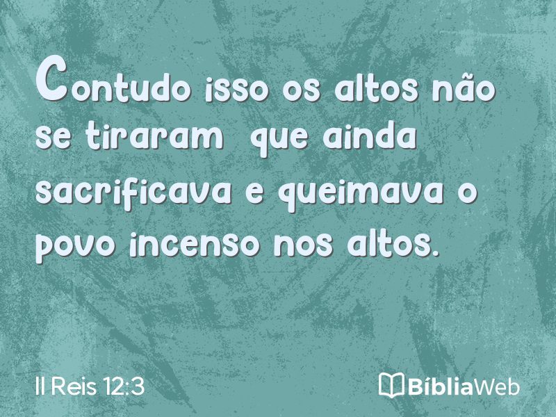 II Reis 12:3 em imagem para compartilhar