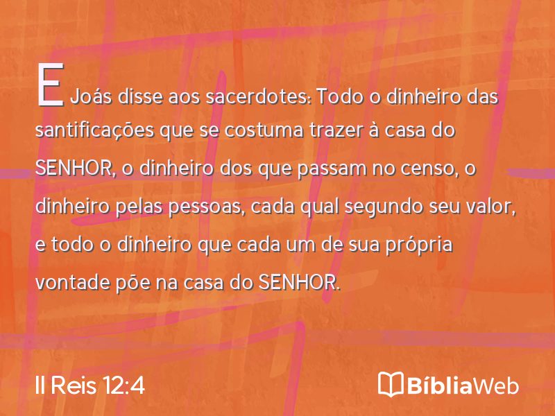 II Reis 12:4 em imagem para compartilhar