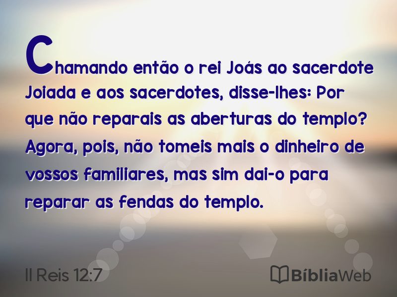 II Reis 12:7 em imagem para compartilhar