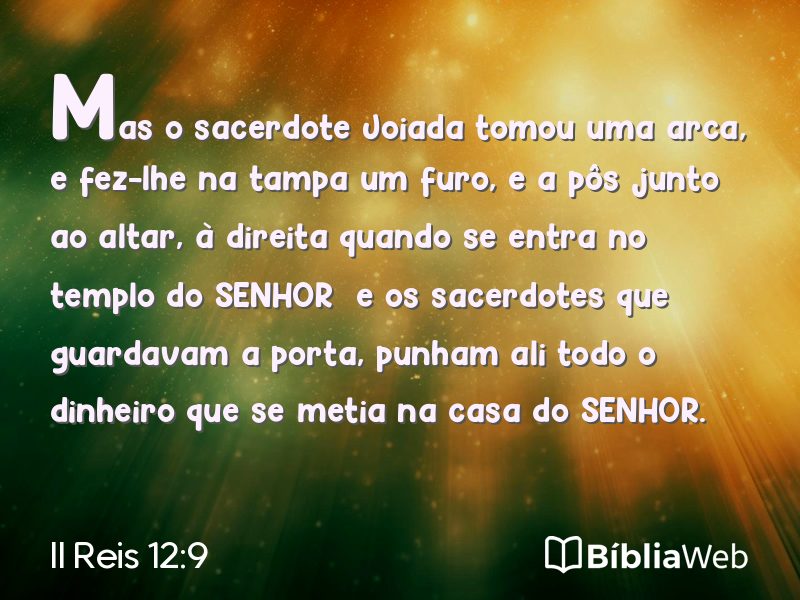 II Reis 12:9 em imagem para compartilhar