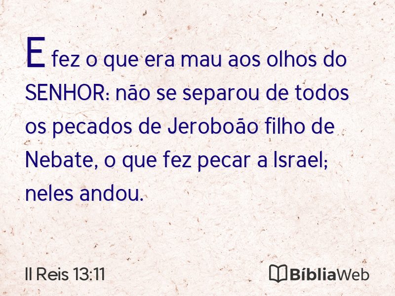 II Reis 13:11 em imagem para compartilhar