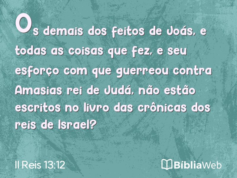 II Reis 13:12 em imagem para compartilhar