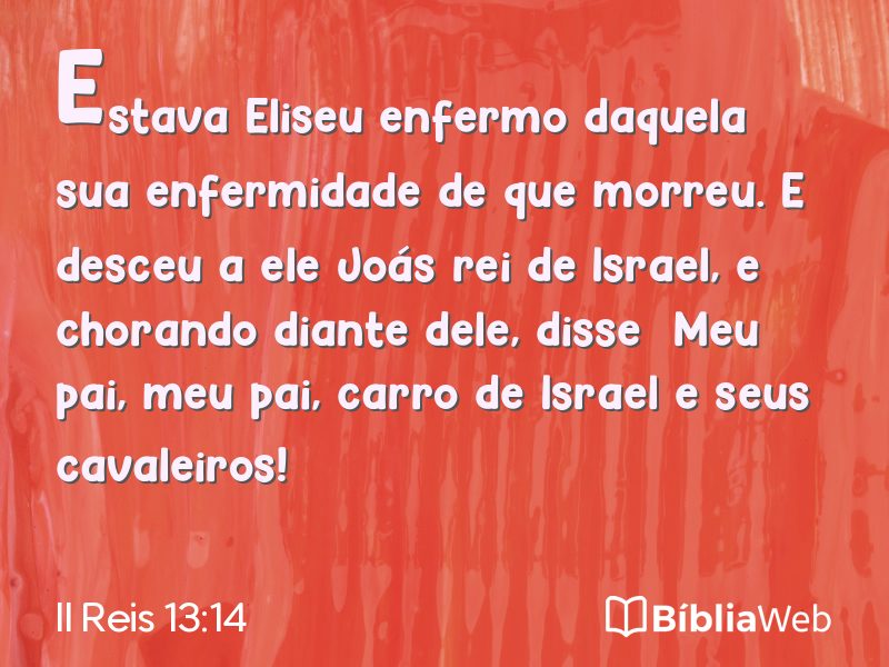 II Reis 13:14 em imagem para compartilhar