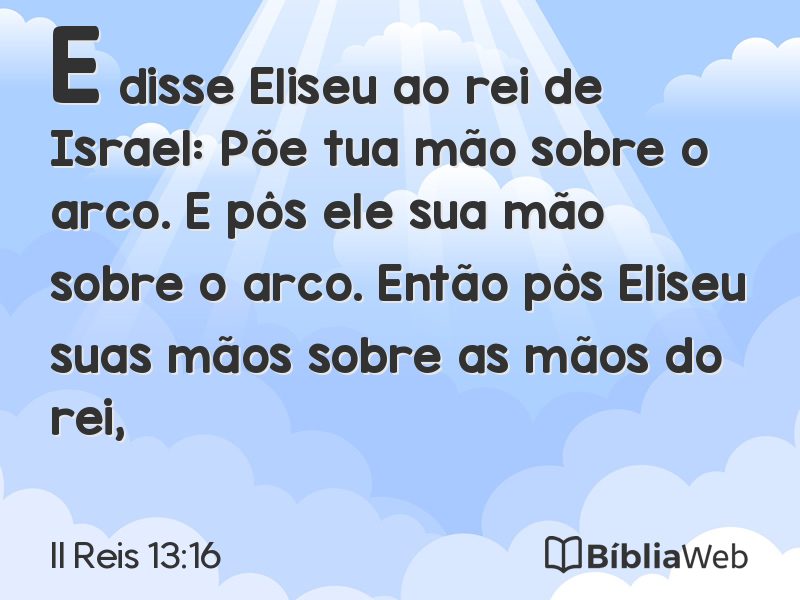 II Reis 13:16 em imagem para compartilhar