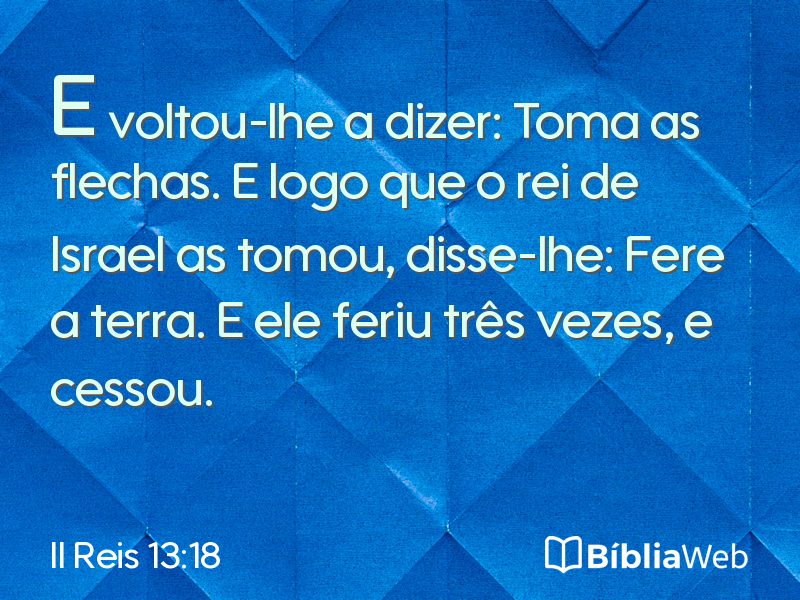 II Reis 13:18 em imagem para compartilhar