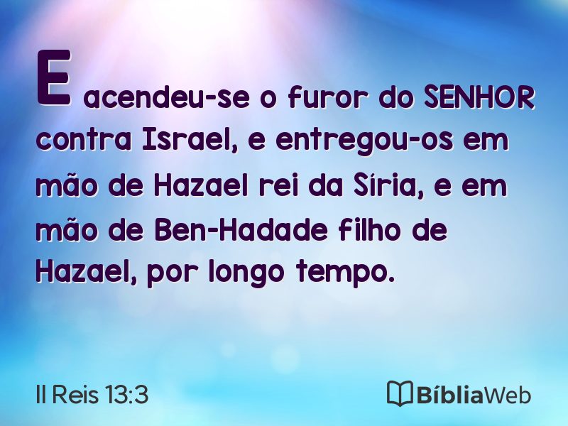 II Reis 13:3 em imagem para compartilhar