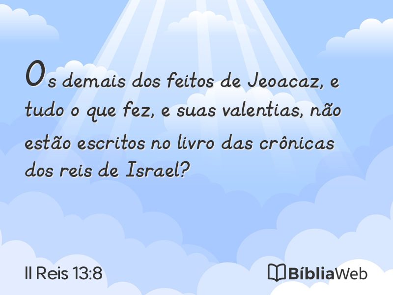 II Reis 13:8 em imagem para compartilhar
