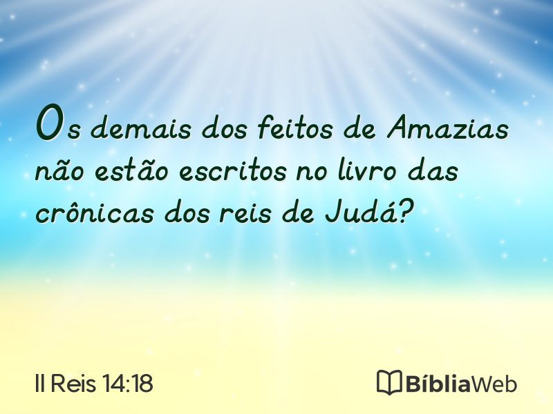 II Reis 14:18 em imagem para compartilhar