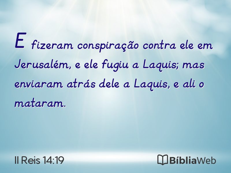 II Reis 14:19 em imagem para compartilhar