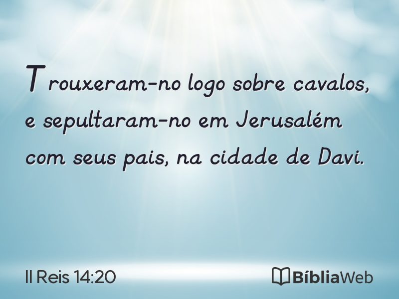 II Reis 14:20 em imagem para compartilhar