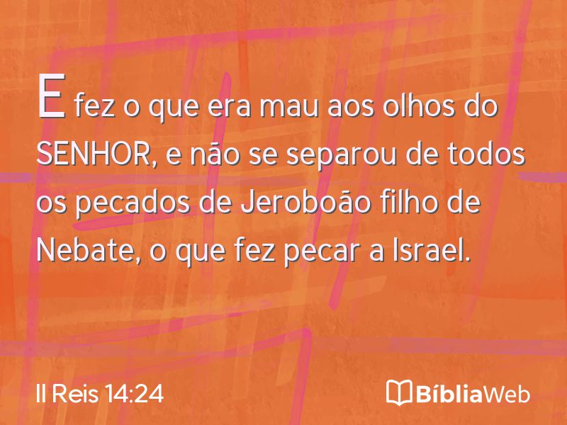 II Reis 14:24 em imagem para compartilhar