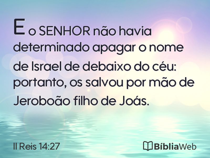 II Reis 14:27 em imagem para compartilhar