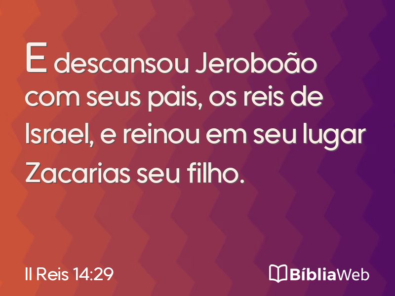 II Reis 14:29 em imagem para compartilhar