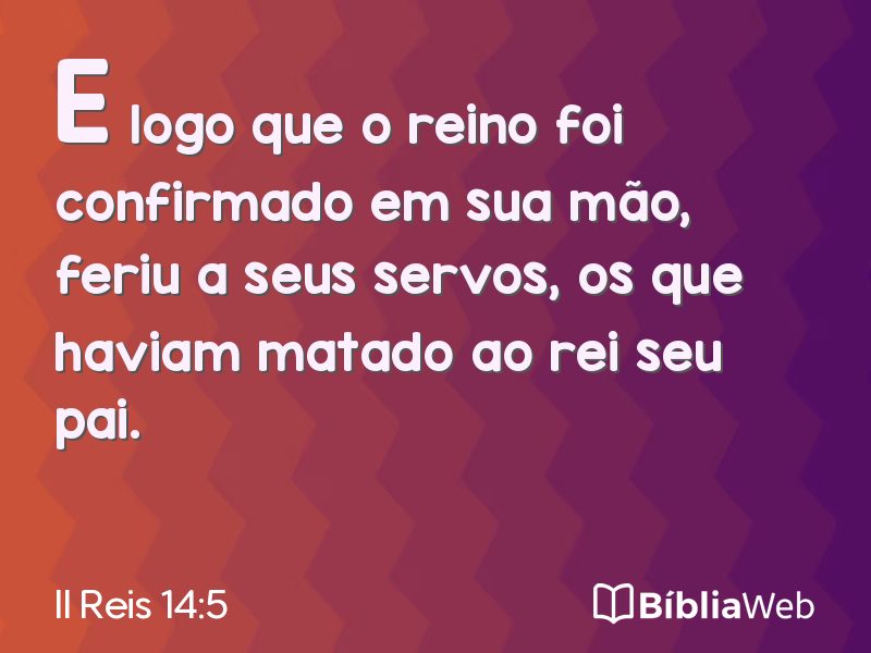 II Reis 14:5 em imagem para compartilhar