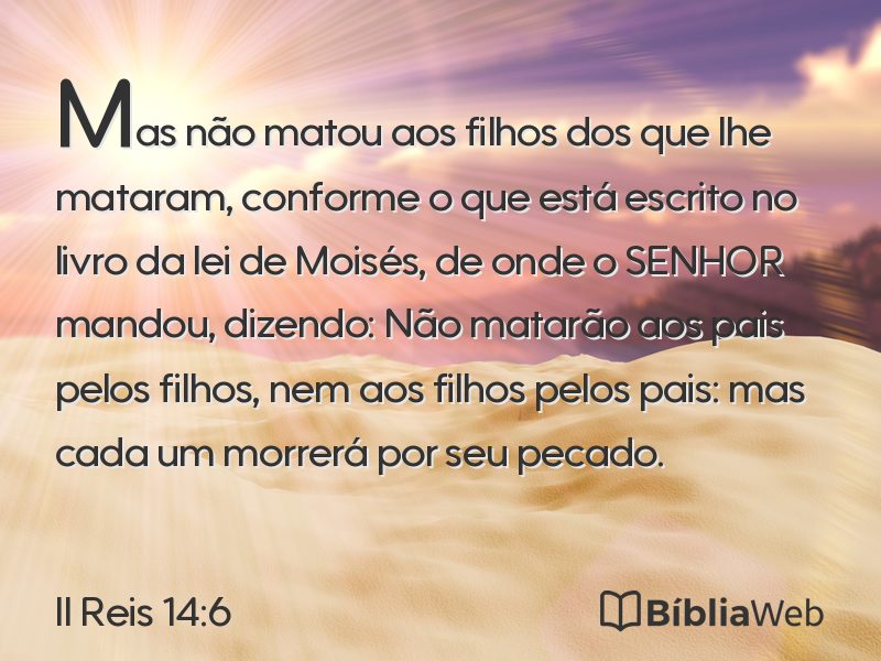 II Reis 14:6 em imagem para compartilhar