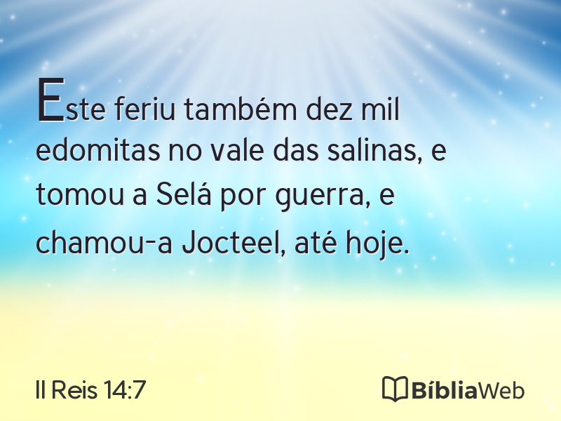 II Reis 14:7 em imagem para compartilhar